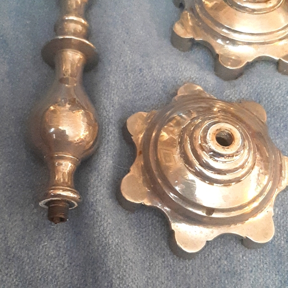 Antique / Vintage Poland judaica Candle Sticks - Picture 3 of 3
